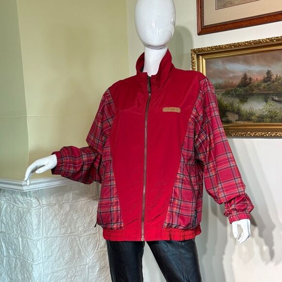 Vintage Garneau Plaid Windbreaker Bomber Jacket - Picture 3 of 16